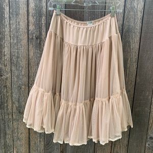 Vintage Odille cream colored petticoat skirt
